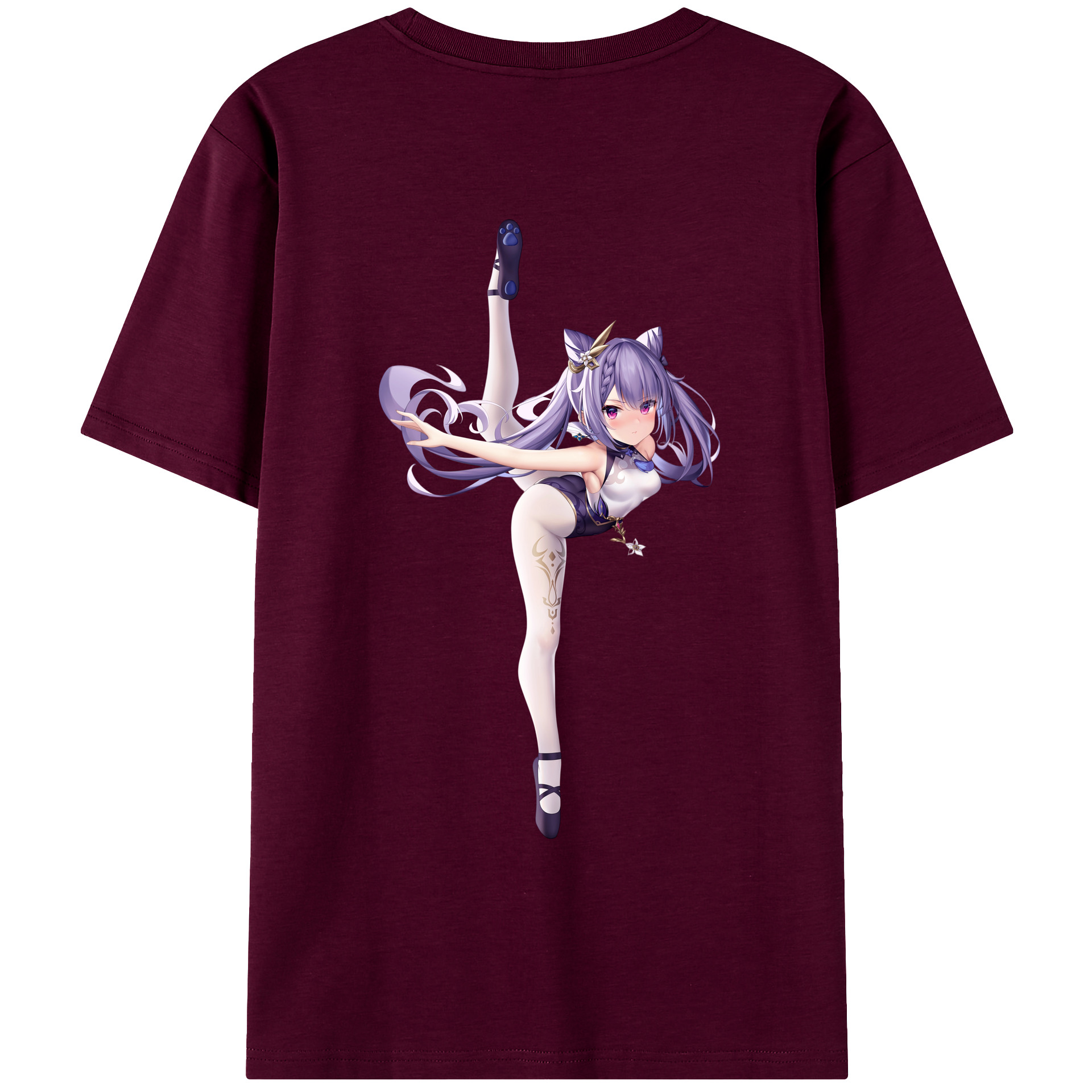 げんし神 刻晴 こくせい genshin Kokusei レディース半袖Tシャツ(バックプリント)